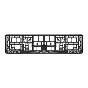 Рамка номерного знаку Toyota пластикова Poputchik (1шт) 24-117-IS фото