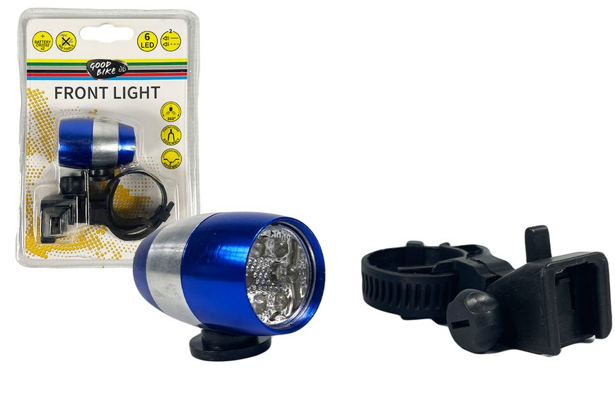 Ліхтарик на батарейках світлодіодний 6 LED "ANT" синій 92316B-IS фото