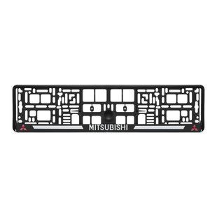 Рамка номерного знаку Mitsubishi пластикова Poputchik (1шт) 24-112-IS фото
