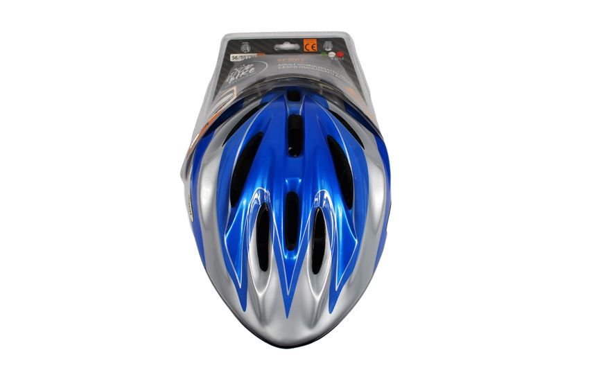 Шолом велосипедний "GOOD BIKE" M 56-58 см сіро/синій 88854/6-IS фото