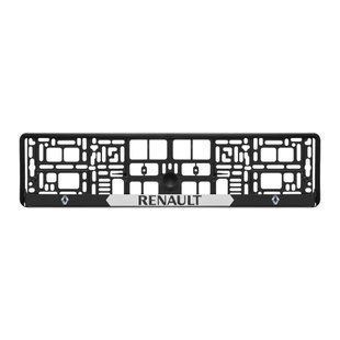 Рамка номерного знаку Renault пластикова (1шт) Poputchik  24-123-IS фото
