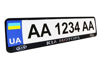 Рамка номерного знаку пластик з об'ємними літерами КІА 52х13,5х2 см (2шт) 24-007 фото