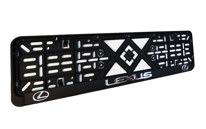 Рамка номерного знаку пластик з об'ємними літерами LEXUS 52х13,5х2 см (2шт) 24-009 фото