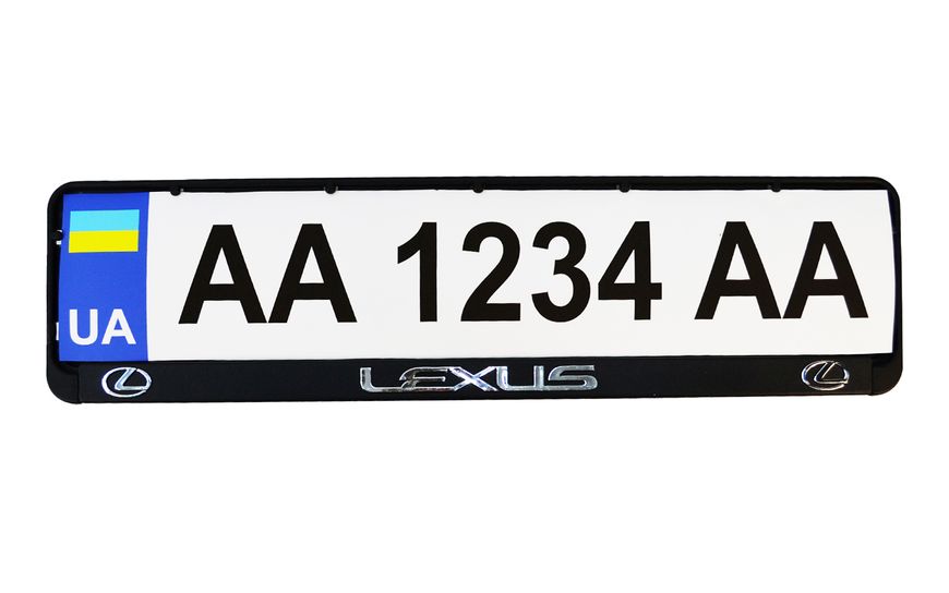 Рамка номерного знаку пластик з об'ємними літерами LEXUS 52х13,5х2 см (2шт) 24-009 фото