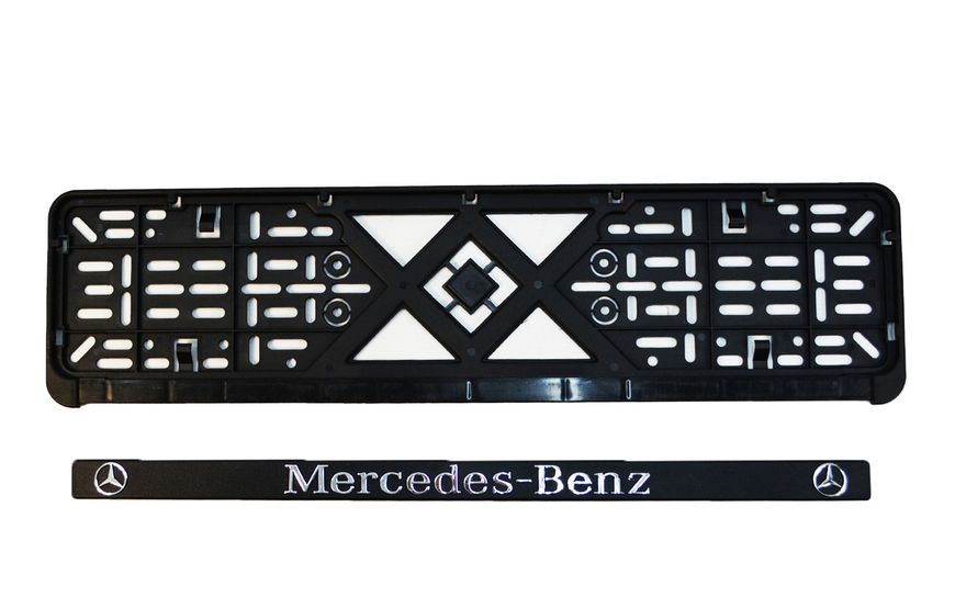 Рамка номерного знаку пластик з об'ємними літерами Mercedes-Benz 52х13,5х2 см (2шт) 24-011 фото
