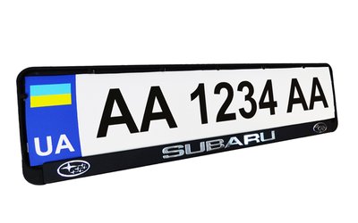 Рамка номерного знаку з об'ємними літерами Subaru 52х13,5х2 см (2шт) 24-016 фото