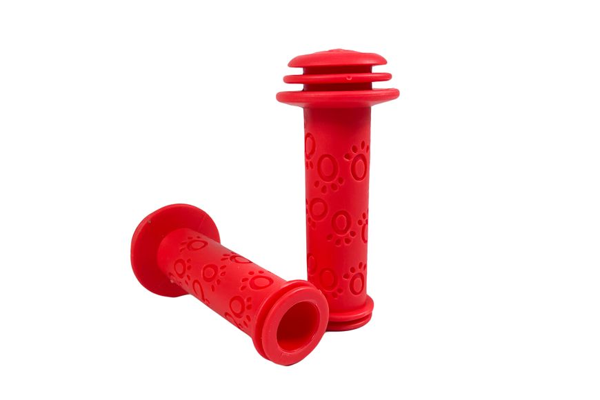 Грипсы руля резиновые 110 мм красные "PUPPY" 2 шт. 90053R-IS фото