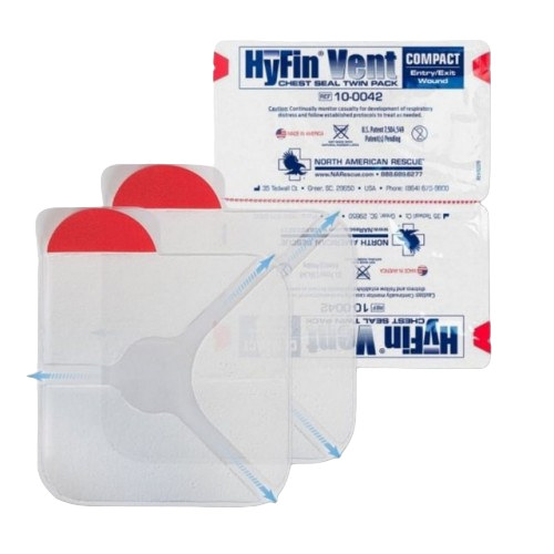 Оклюзійна наліпка HyFin Vent Compact Chest Seal Twin 2 шт (51-088-IS) 51-088-IS фото