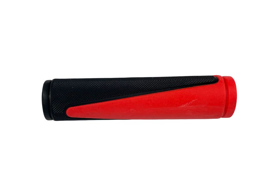 Грипсы руля 130 мм с заглушками красные "DOUBLE" 2 шт 88146R-IS фото