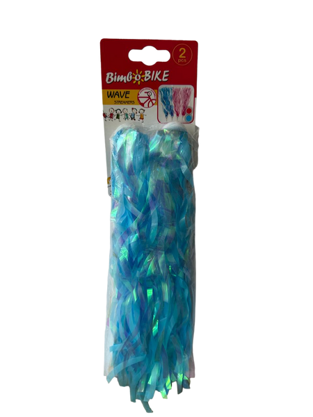 Кисточки на руль велосипеда детские голубые "WAVE" 90051B-IS фото