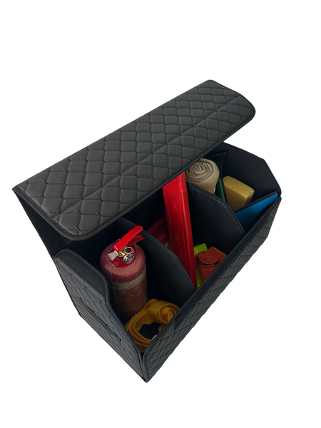 Автомобільний органайзер XL з екошкіри у багажник 65х32х32 см чорний (03-139-1Д) 03-139-1Д фото