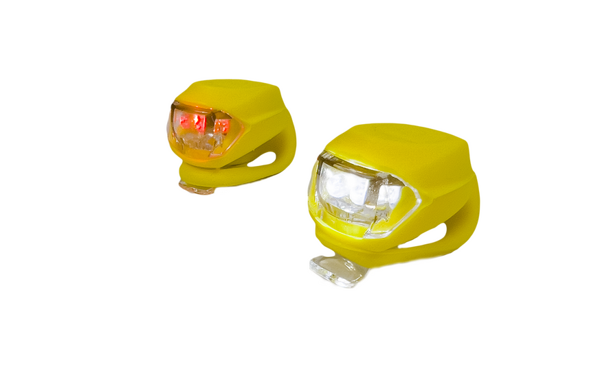 Ліхтар блимавка комплект "SILICON LED" в силіконовому корпусі 2шт жовті 92325Yellow-IS фото