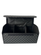 Автомобильный органайзер XL из экокожи в багажник 65х32х32 см черный с серой прошивкой (03-141-1Д) 03-141-1Д фото 5