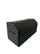 Автомобильный органайзер XL из экокожи в багажник 65х32х32 см черный с серой прошивкой (03-141-1Д)
