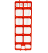 Трап протибуксувальний Poputchik 50 х17 х 2,5 см, червоний, 1 шт 22-020-IS фото