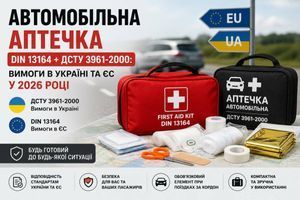 Автомобільна аптечка DIN 13164 + ДСТУ 3961-2000: Вимоги в Україні та ЄС у 2026 році фото