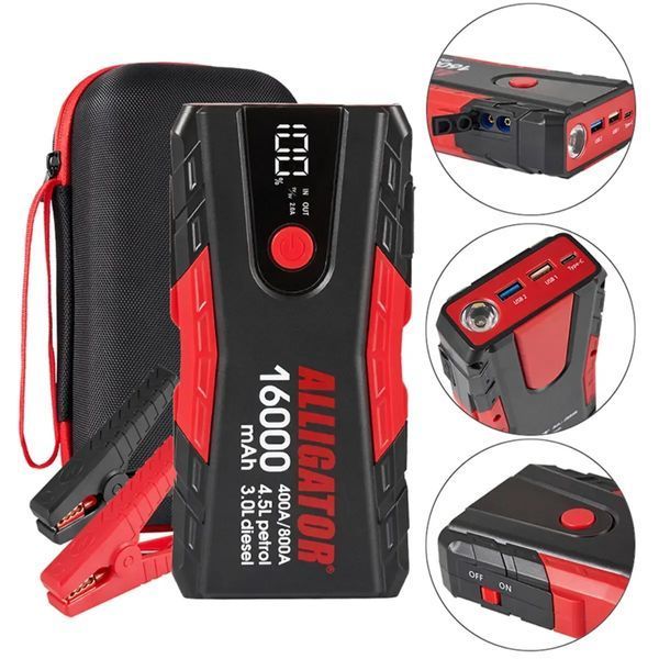 Пусковое устройство ALLIGATOR 400A/800A 16000mAh JS840 фото