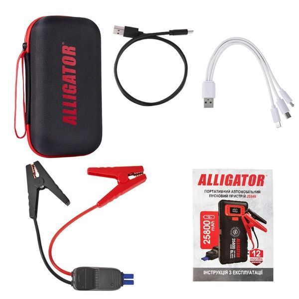 Пусковое устройство ALLIGATOR 800A/1600A 20000mAh SMART-клеммы (10шт) JS843 фото