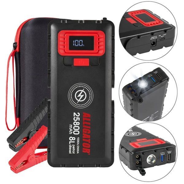 Пусковое устройство ALLIGATOR 1500A/2500A 25800mAh SMART-клеммы JS848 фото