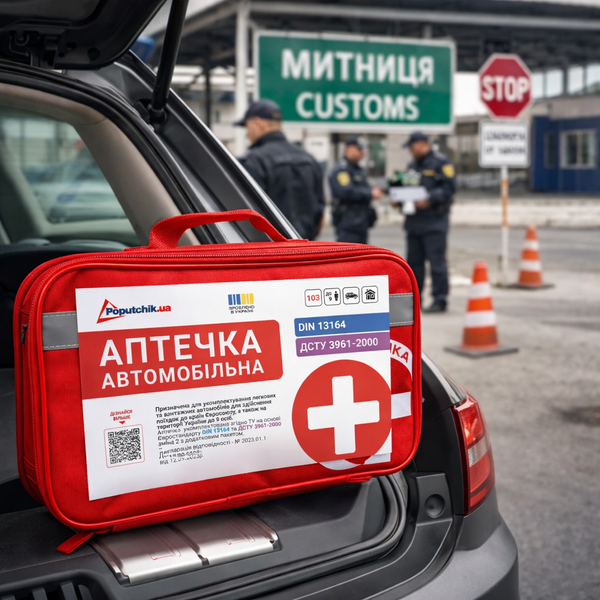 Аптечка медична автомобільна  згідно ТУ ( DIN 13164+ДСТУ 3961-2000 зміна 2) 02-102-М фото