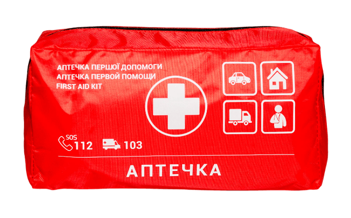 Аптечка медична автомобільна-1 Poputchik (02-010-М) м'який футляр 02-010-М фото
