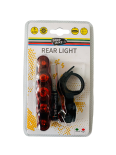 Ліхтарик червоне світло водостійкий блимавка світлодіодний 5 LED "EMMING" 2 режима (88324-IS) 88324-IS фото